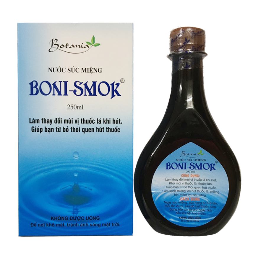 Nước súc miệng Boni-Smok giúp bỏ thuốc lá thành công sau 3-7 ngày